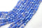 6mm faceted blue fire agate, approx 66 beads per strand, jewelry making, gemstone beads, glossy, blue beads, faceted beads,